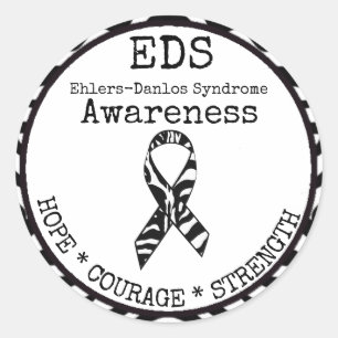 Redonda Pegatina de Esperanza y Fortaleza de Cebra