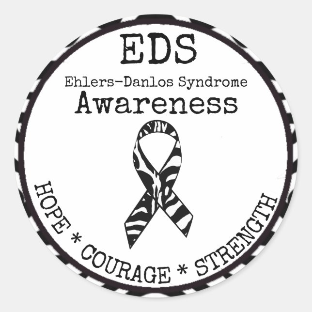 Redonda Pegatina de Esperanza y Fortaleza de Cebra (Anverso)