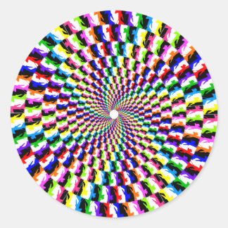 Redonda Pegatina de espiral arcoiris KC-135