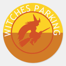Pegatina de estacionamiento de las brujas de Hallo