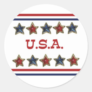 Redonda PEGATINA de Estados Unidos