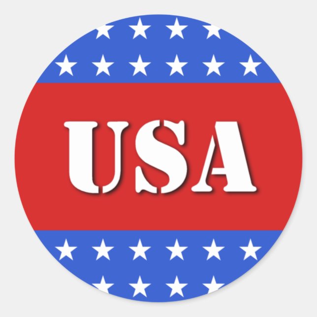 Redonda PEGATINA de Estados Unidos (Anverso)
