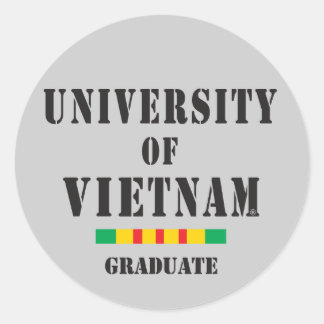 Redonda Pegatina de esténcil para graduados de Vietnam