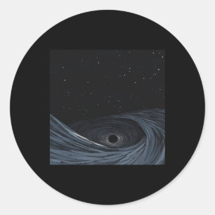 Redonda Pegatina de estilo anime de agujero negro