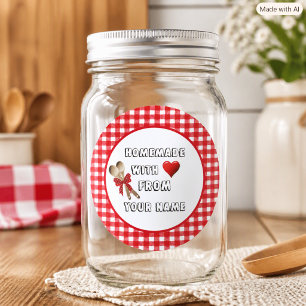 Redonda Pegatina de Estilo Granja Hogareña Con Amor