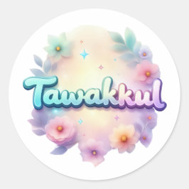 Redonda Pegatina de estilo Tawakkul Pastel Kawaii - Mot is