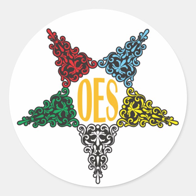 Redonda Pegatina de Estrella del Este (Anverso)