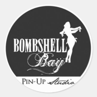 Redonda Pegatina de estudio Pin Up de Bombshell Bay