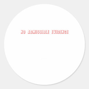 Redonda Pegatina de evidencia no admisible