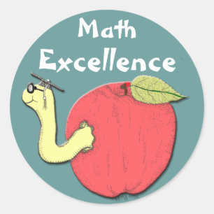 Redonda Pegatina de Excelencia en Matemáticas