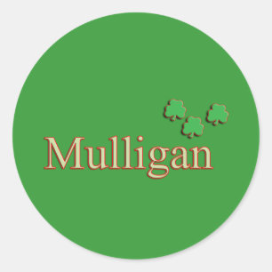Redonda Pegatina de familia Mulligan
