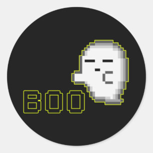 Redonda Pegatina de fantasma de HALLOWEEN - BOO 2
