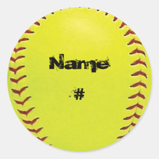 Redonda Pegatina de Fastpitch Softball