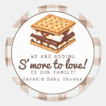Pegatina de Favor de Baby Shower de S'more Amor