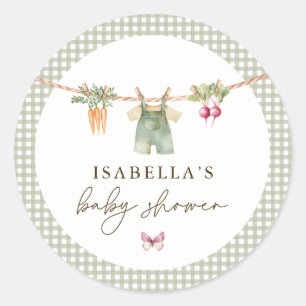Redonda Pegatina de Favor de Baby Shower en Mercado de Gra