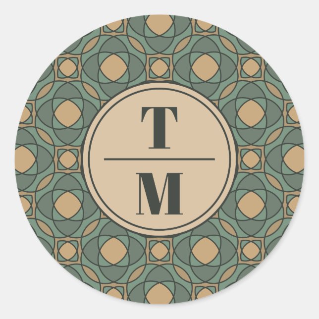 Redonda Pegatina de Favor de Boda (Anverso)