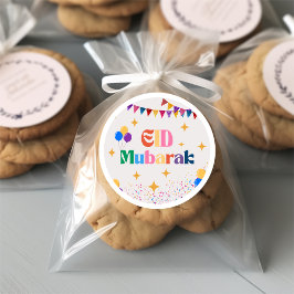 Redonda Pegatina de favor de fiesta de Eid Mubarak