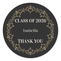 Pegatina de Favor de Graduación de la Clase de 202