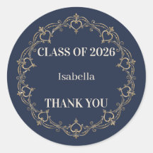 Pegatina de Favor de Graduación de la Clase de 202