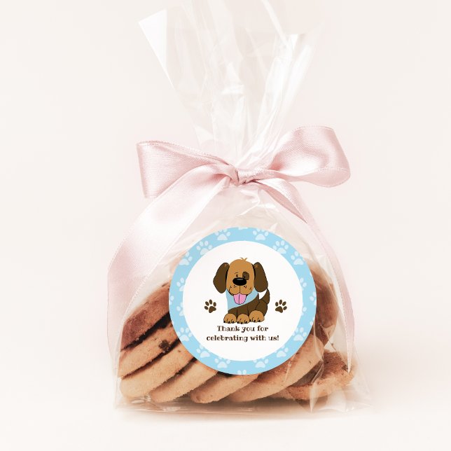 Redonda Pegatina de Favorito de Perrito Marrón (Subido por el creador)