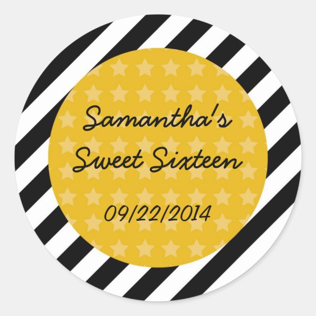 Redonda Pegatina de favoritos de la caja de películas (Anverso)