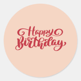 Redonda Pegatina de feliz cumpleaños