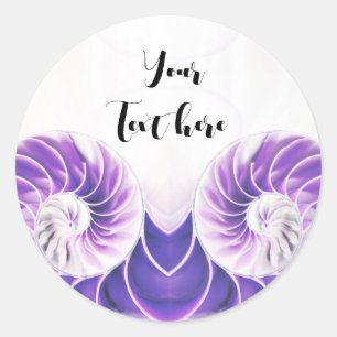 Redonda pegatina de fibonacci de la concha de nautilus