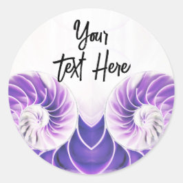 Redonda pegatina de fibonacci de la concha de nautilus