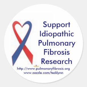 Redonda Pegatina de fibrosis pulmonar de apoyo