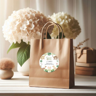 Redonda Pegatina de Fiesta de primer cumpleaños de One-a-S