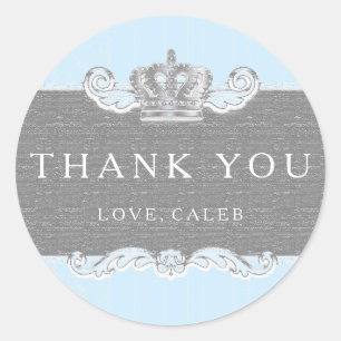 Redonda Pegatina de Fiesta de príncipe azul de la cosecha 