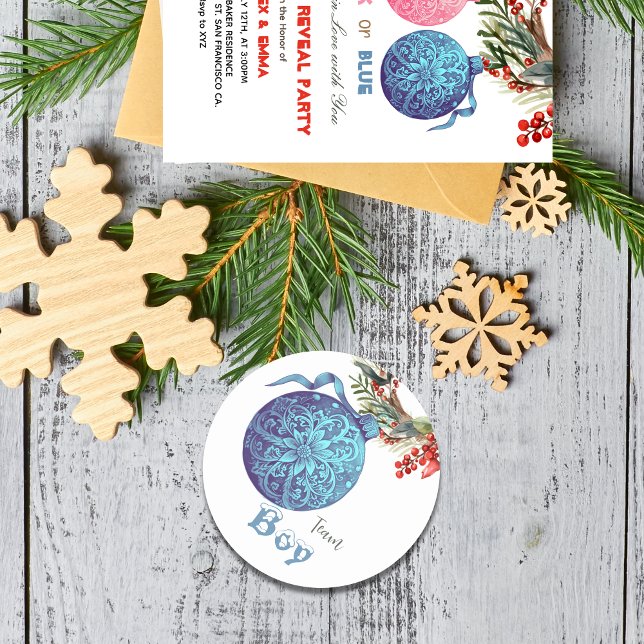 Redonda Pegatina de Fiesta de revelación de género en invi (Subido por el creador)