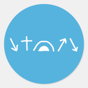 Redonda Pegatina de filas de gospel