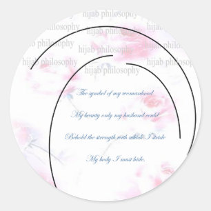 Redonda Pegatina de filosofía del hiyab