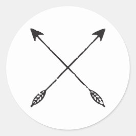 Redonda Pegatina de flechas desgastadas personalizables