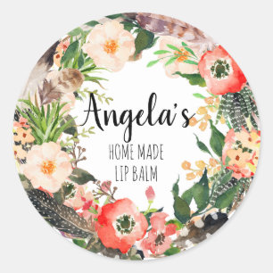 Redonda Pegatina de Floral Wreath Botanmade Home