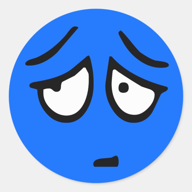 Redonda Pegatina de fondo de Personalizable emoticono (Anverso)