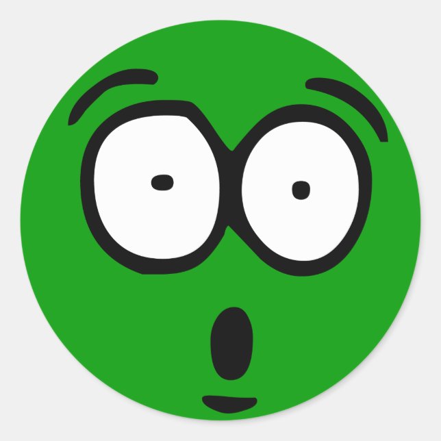 Redonda Pegatina de fondo de Personalizable emoticono (Anverso)