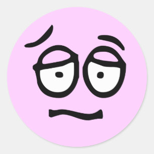 Redonda Pegatina de fondo de Personalizable emoticono