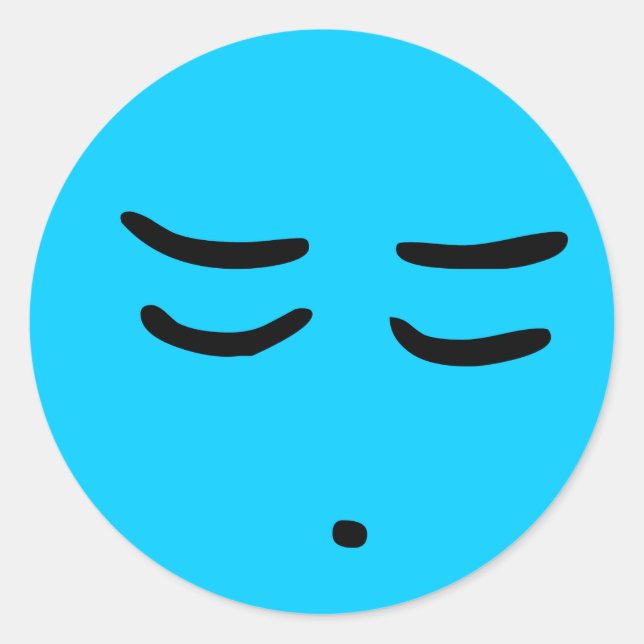 Redonda Pegatina de fondo de Personalizable emoticono (Anverso)
