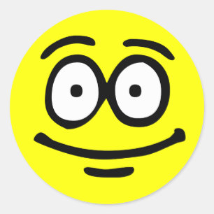 Redonda Pegatina de fondo de Personalizable emoticono