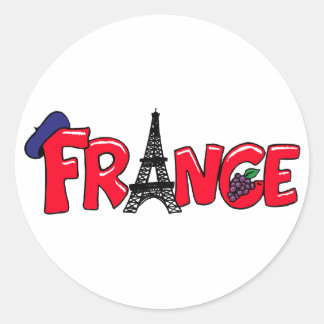 Redonda Pegatina de Francia