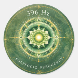 Redonda Pegatina de Frecuencia Solfeggio 396 Hz
