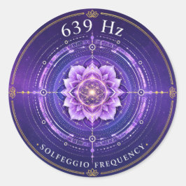 Redonda Pegatina de Frecuencia Solfeggio 639 Hz