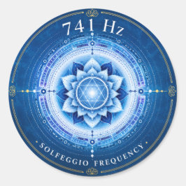 Redonda Pegatina de Frecuencia Solfeggio 741 Hz