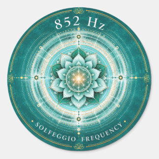 Redonda Pegatina de Frecuencia Solfeggio 852 Hz