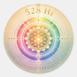 Redonda Pegatina de frecuencia Solfeggio de 528 Hz