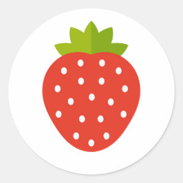 Redonda Pegatina de fresa