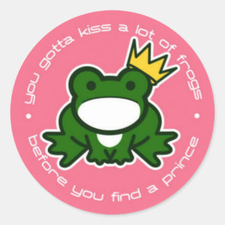 Redonda Pegatina de Frog Prince
