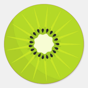 Redonda Pegatina de fruta de Kiwi